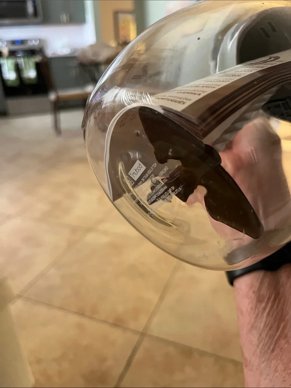Bodum Glass Chocolatière with Black Lid and Silver Top